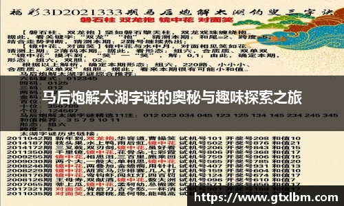 马后炮解太湖字谜的奥秘与趣味探索之旅